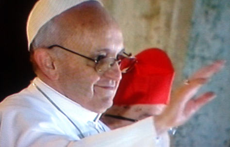 Der neugew�hlte Papst Franziskus (13.3.13). Wir freuen uns!